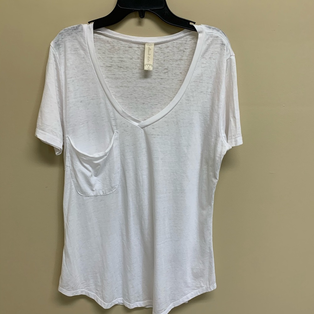 Altar’d State V-Neck White T-Shirt